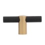 8171-Matte Black & Natural Brass and Natural Brass